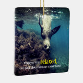 Fantastische Seelöwe unter Wasser Keramikornament (Rechts)