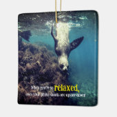 Fantastische Seelöwe unter Wasser Keramikornament (Links)