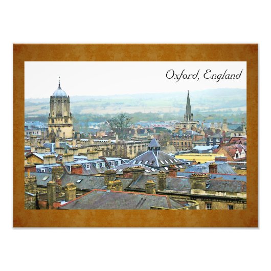 Fantastische Sicht, Oxford, England, Roof Top #4 Fotodruck (Vorne)