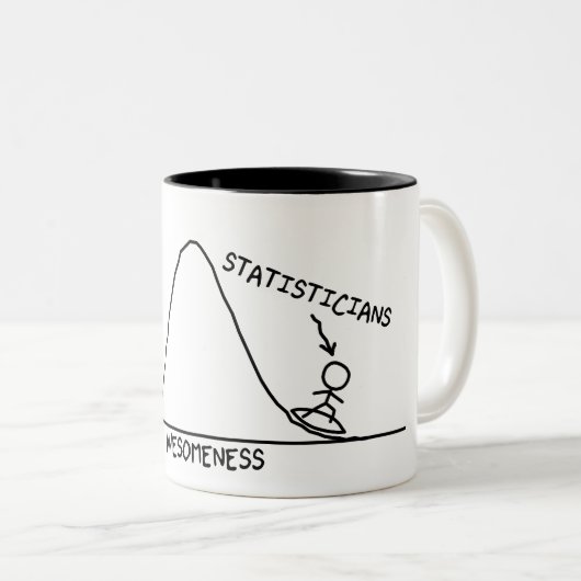 Fantastische Statistiker-Tasse Zweifarbige Tasse (VorderseiteRechts)