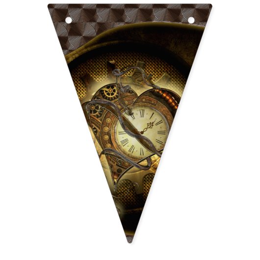 Fantastische steampunk Herzen Wimpelkette (Erste Fahne)