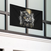 Fantastische Steampunk-Katze Banner (Äußeres Gebäude)