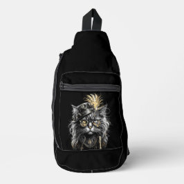 Fantastische Steampunk-Katze  Crossbody Bag