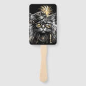 Fantastische Steampunk-Katze Fächer (Vorderseite)