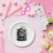 Fantastische Steampunk-Katze Pappteller (Party)
