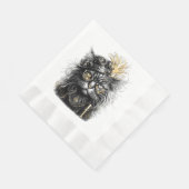 Fantastische Steampunk-Katze  Serviette (Ecke)