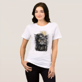 Fantastische Steampunk-Katze  Tri-Blend Shirt (Vorderseite voll)