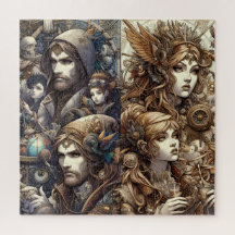 Fantastische Steampunk World - Detaillierte Fantas