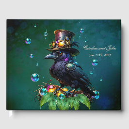 Fantastische Steampunkkrähe Gästebuch