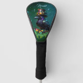 Fantastische Steampunkkrähe Golf Headcover (Vorderseite)