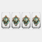 Fantastische Steampunkuhr Dosenglas (Vorderseite)