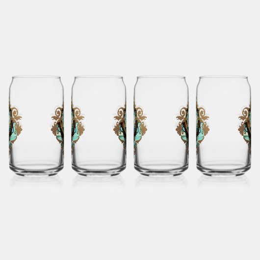 Fantastische Steampunkuhr Dosenglas (Links)