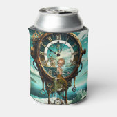 Fantastische Steampunkuhr Dosenkühler (Kanne Rückseite)