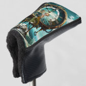 Fantastische Steampunkuhr Golf Headcover (3/4 Vorderseite)