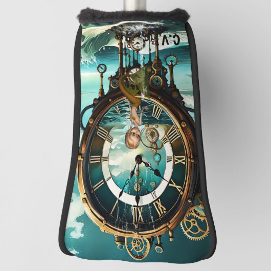 Fantastische Steampunkuhr Golf Headcover (Rotieren 90)