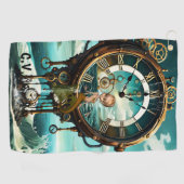 Fantastische Steampunkuhr Golfhandtuch (Horizontal)