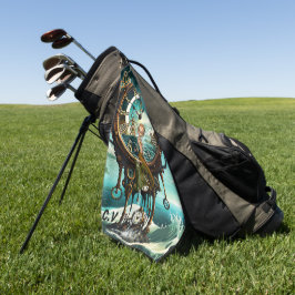 Fantastische Steampunkuhr Golfhandtuch
