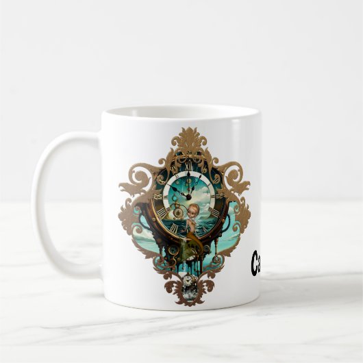 Fantastische Steampunkuhr Kaffeetasse (Links)