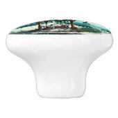 Fantastische Steampunkuhr Keramikknauf (Seitenansicht)