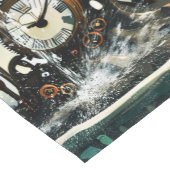 Fantastische Steampunkuhr Kurzer Tischläufer (Ecke)