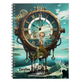 Fantastische Steampunkuhr Notizblock (Vorderseite)