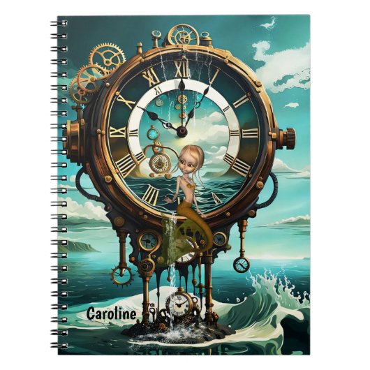 Fantastische Steampunkuhr Notizblock (Vorderseite)