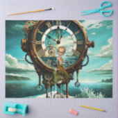 Fantastische Steampunkuhr Seidenpapier (Basteln)