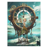 Fantastische Steampunkuhr Tischdecke (Vorderseite)