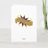 Fantastische Superhero Comic Geburtstagskarte Karte (Rückseite)