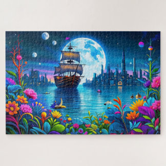 Fantastische Szenen in lebhafter Farbe Puzzle