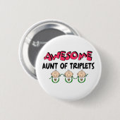 FANTASTISCHE Tante der DREIERGRUPPEN Button (Vorne & Hinten)