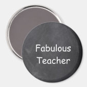 Fantastische Teacher Chalkboard Design Geschenk Id Magnet (Vorderseite/Rückseite)