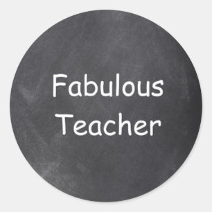Fantastische Teacher Chalkboard Design Geschenk Id Runder Aufkleber