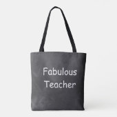 Fantastische Teacher Chalkboard Design Geschenk Id Tasche (Rückseite)