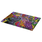 Fantastische Tier-abstrakte Kunst Schneidebrett (Ecke)