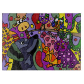 Fantastische Tier-abstrakte Kunst Schneidebrett (Vorderseite)