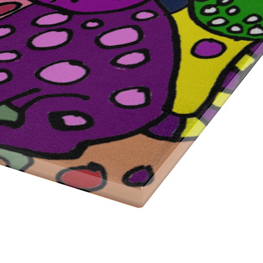 Fantastische Tier-abstrakte Kunst Schneidebrett (Ecke)