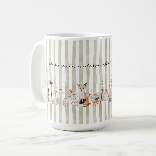 Fantastische Tiere beim Trinken Kaffeetasse (Vorderseite Links)