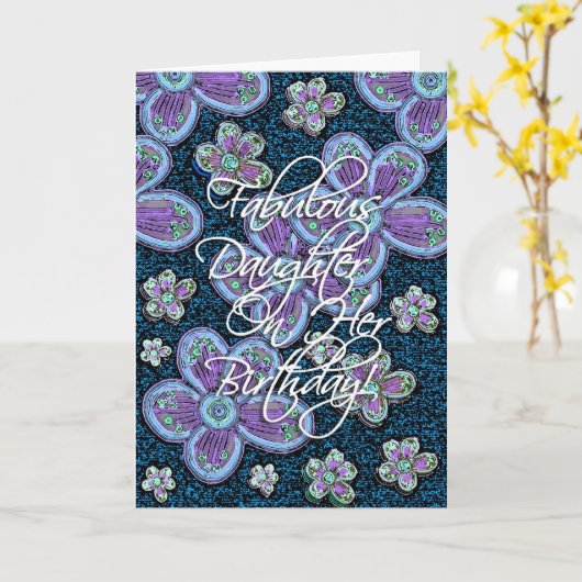 Fantastische Tochter zum Geburtstag! Karte (Gelbe Blume)