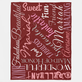 Fantastische Trauzeugin personalisieren Namen 'n W Fleecedecke