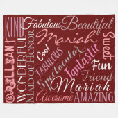 Fantastische Trauzeugin personalisieren Namen 'n W Fleecedecke (Vorderseite (Horizontal))