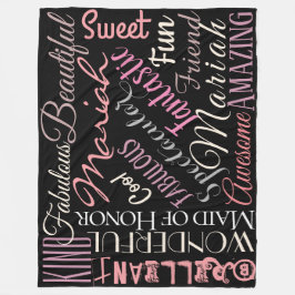 Fantastische Trauzeugin personalisieren prachtvoll Fleecedecke