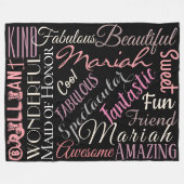 Fantastische Trauzeugin personalisieren prachtvoll Fleecedecke (Vorderseite (Horizontal))