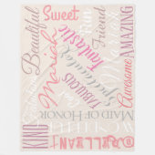 Fantastische Trauzeugin personalisieren prachtvoll Fleecedecke (Vorderseite)