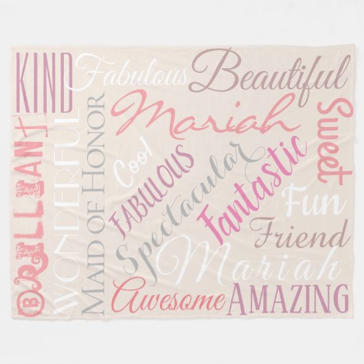 Fantastische Trauzeugin personalisieren prachtvoll Fleecedecke (Vorderseite (Horizontal))