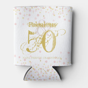 Fantastische und 50 elegante Birthday Gold Pink Ta Dosenkühler