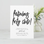 Fantastische und vierzig Club Geburtstag Einladung (Stehend Vorderseite)