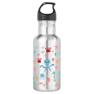Fantastische Unterwasser-Meereslebewesen Edelstahlflasche