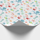 Fantastische Unterwasser-Meereslebewesen Geschenkpapier (Ecke)
