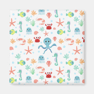 Fantastische Unterwasser-Meereslebewesen Magnet